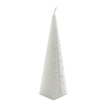 20cm White Christmas Advent Candle