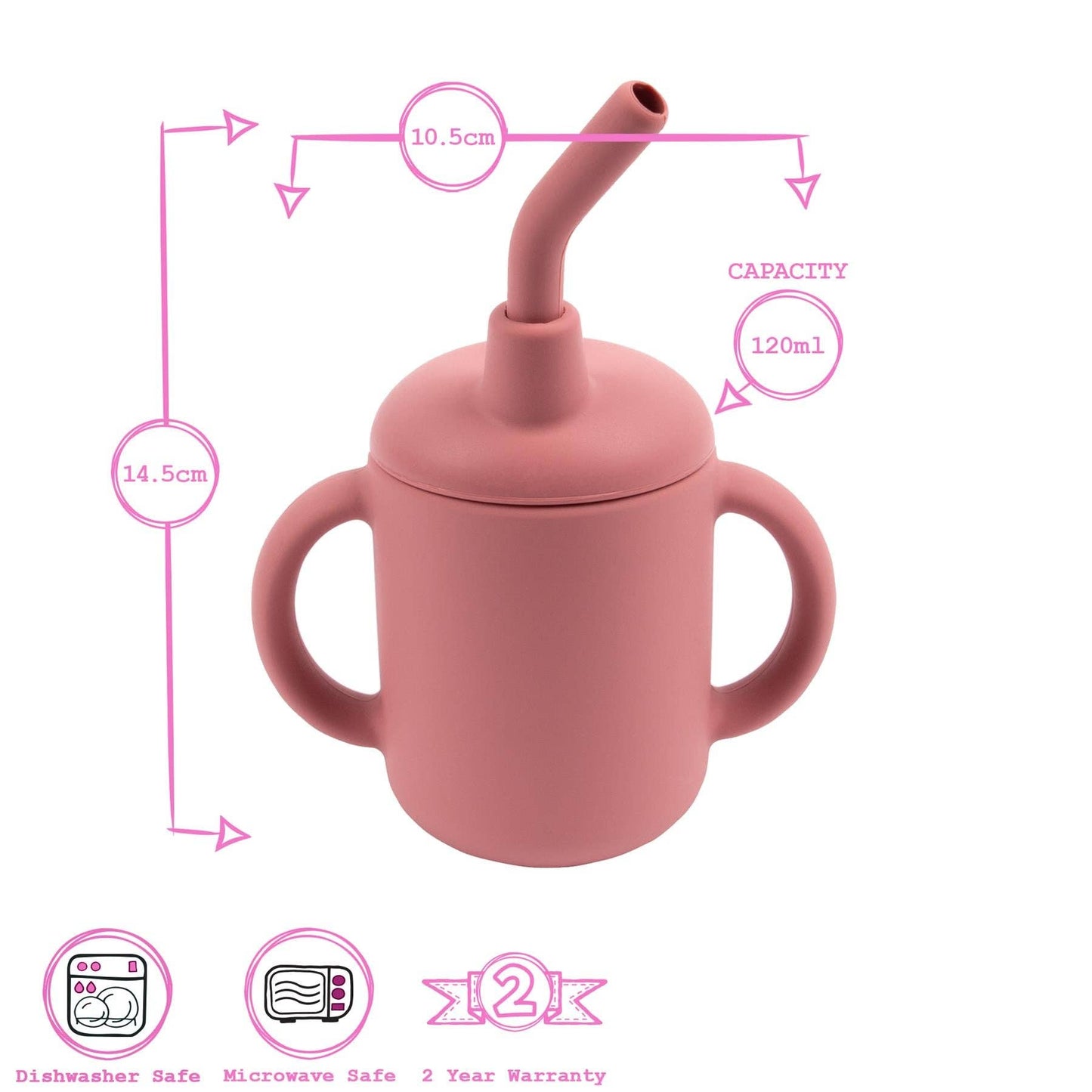 120ml Baby Silicone Sippy Cup - By Tiny Dining