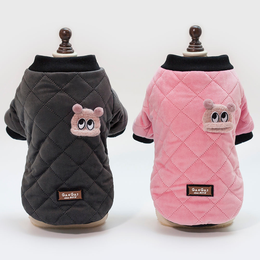 Autumn And Winter Casual Warm Plaid Jacket Small Dog