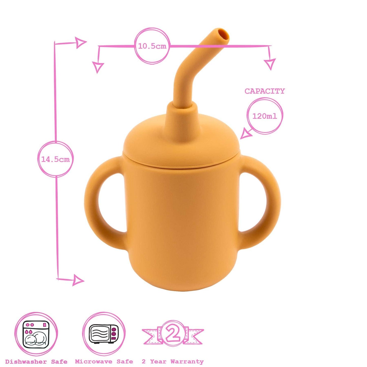 120ml Baby Silicone Sippy Cup - By Tiny Dining