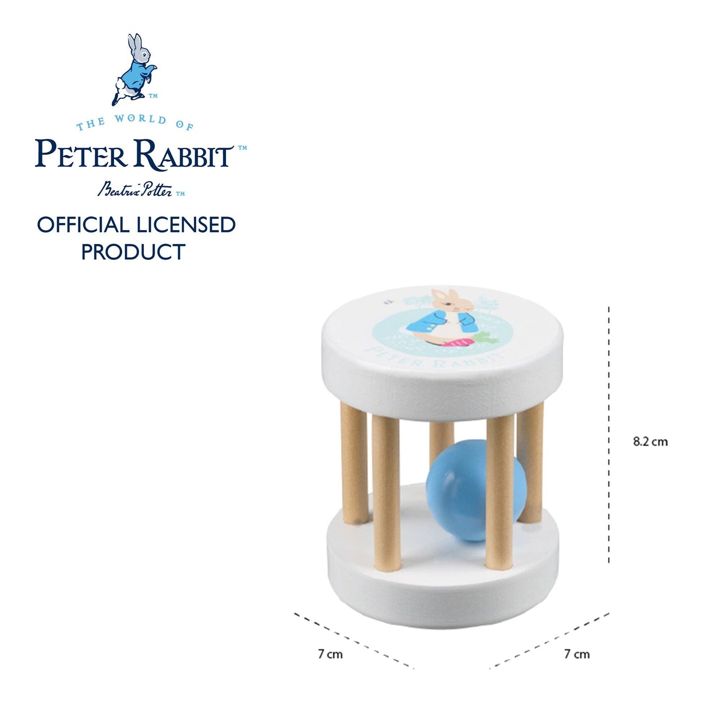 Peter Rabbit™ Wooden Roller Rattle
