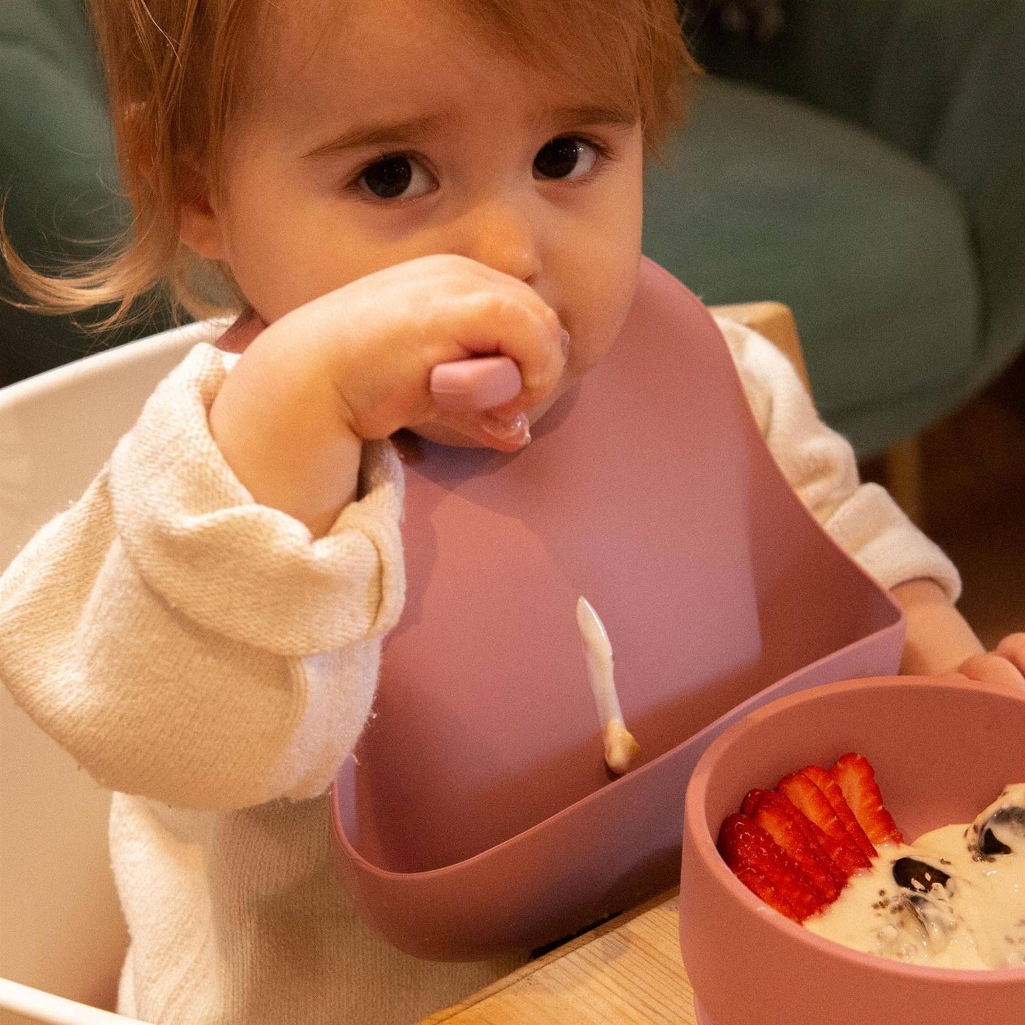 Baby Silicone Weaning Bib - By Tiny Dining
