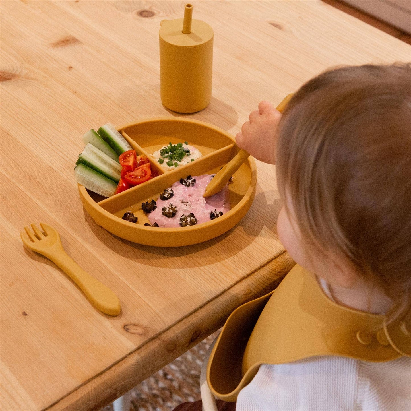 Baby Divided Silicone Suction Plate - By Tiny Dining