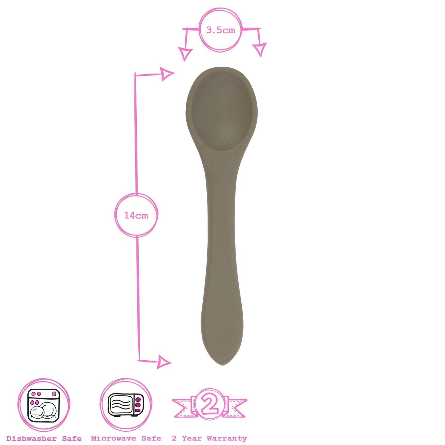 Baby Silicone Weaning Spoon - By Tiny Dining