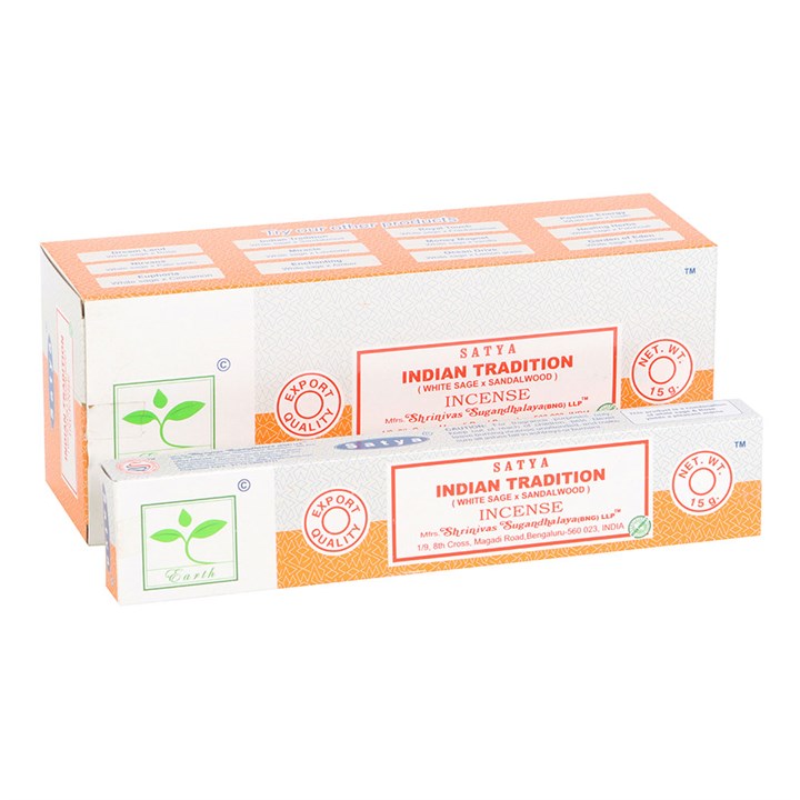 6 Packs of Indian Tradition Earth Incense by Satya