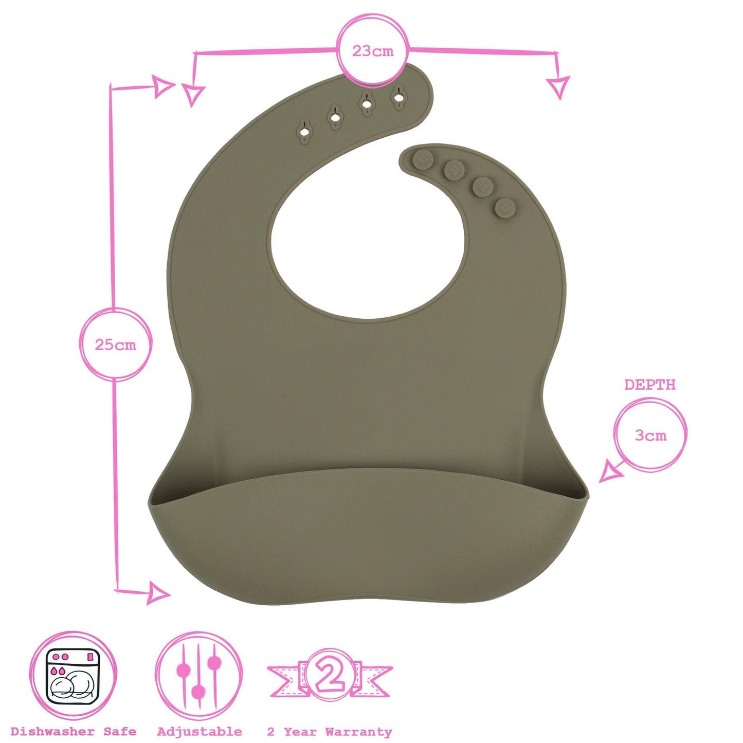 Baby Silicone Weaning Bib - By Tiny Dining