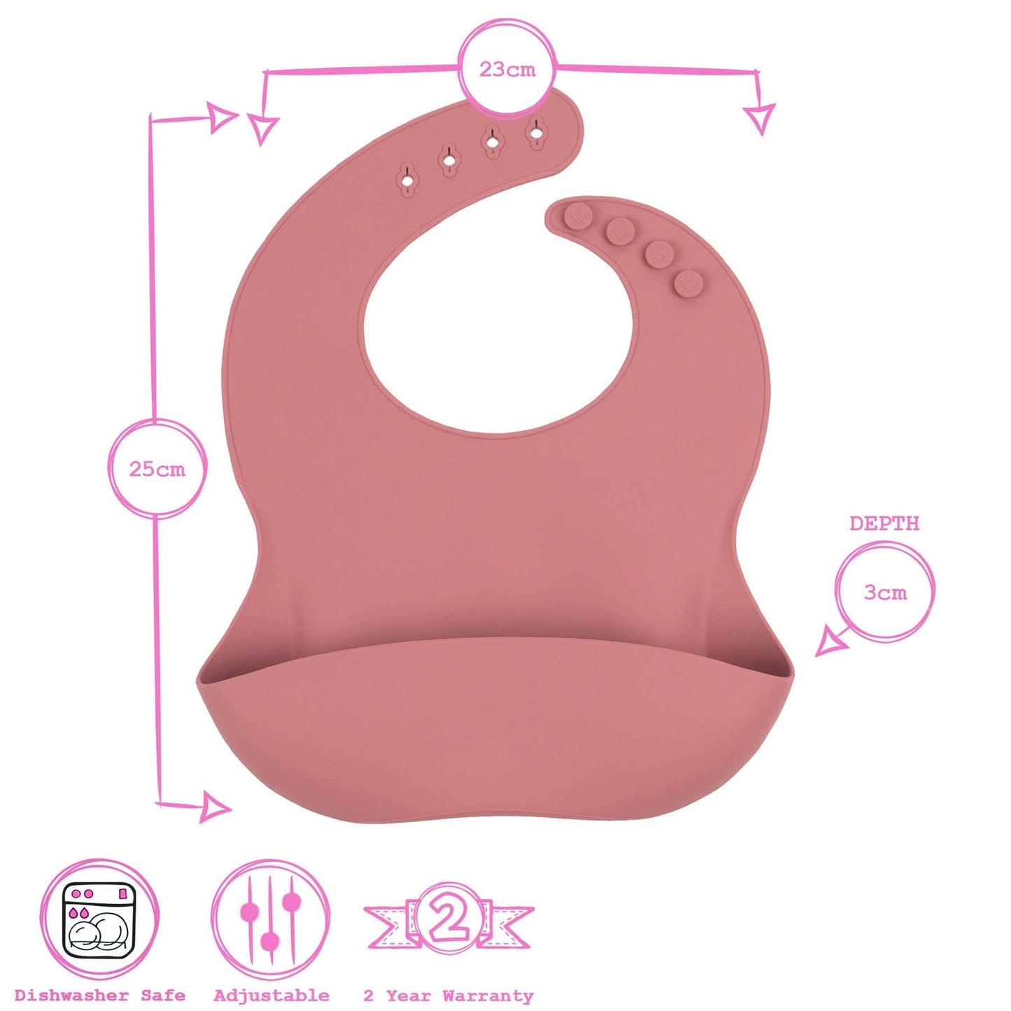 Baby Silicone Weaning Bib - By Tiny Dining