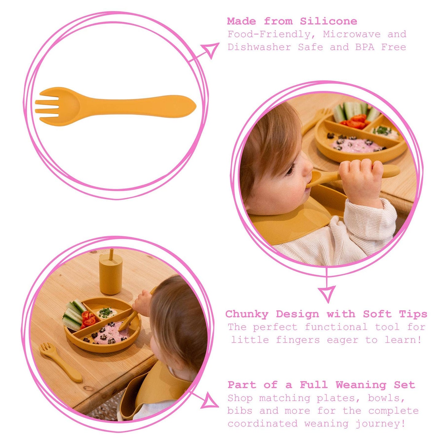 Baby Silicone Weaning Fork - By Tiny Dining