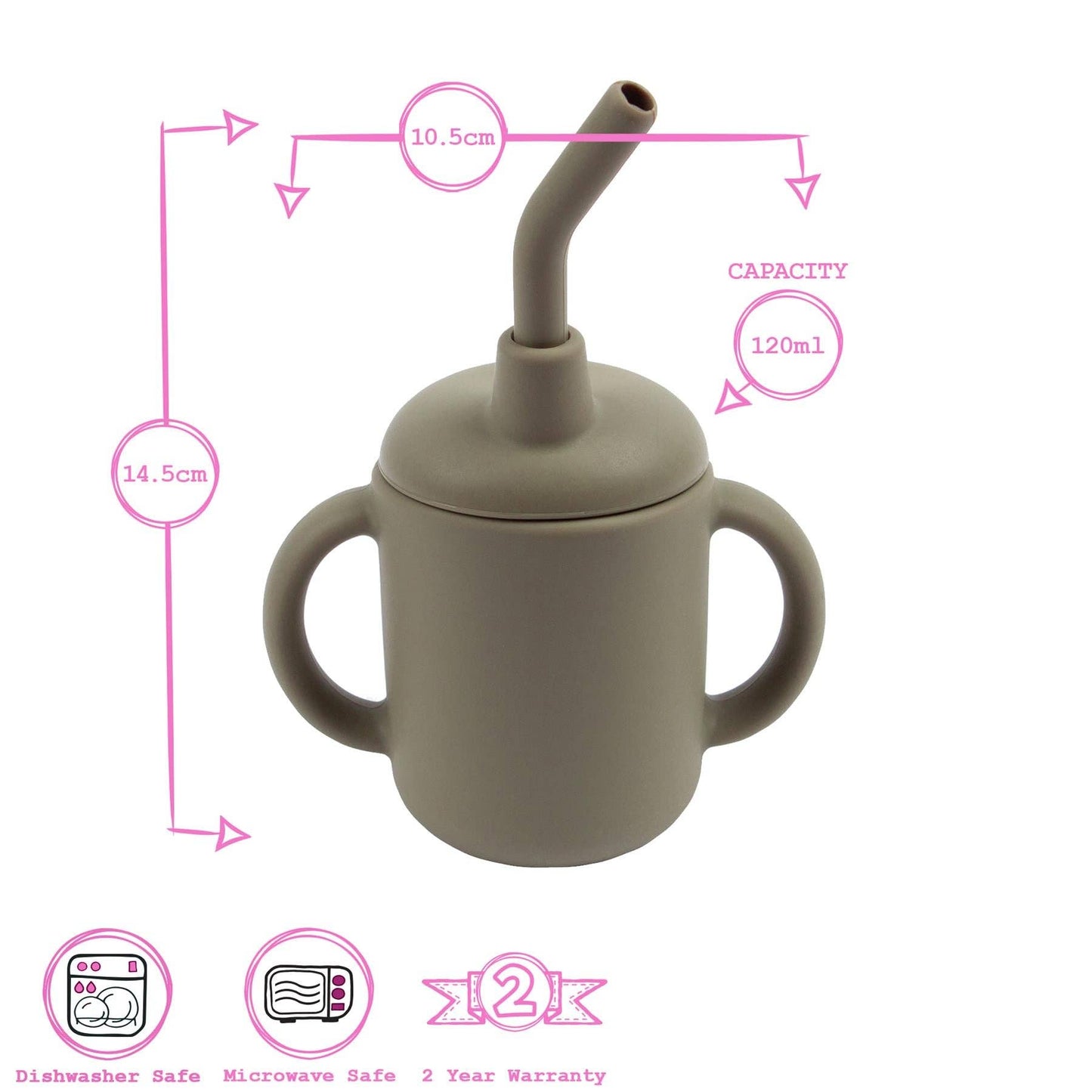 120ml Baby Silicone Sippy Cup - By Tiny Dining