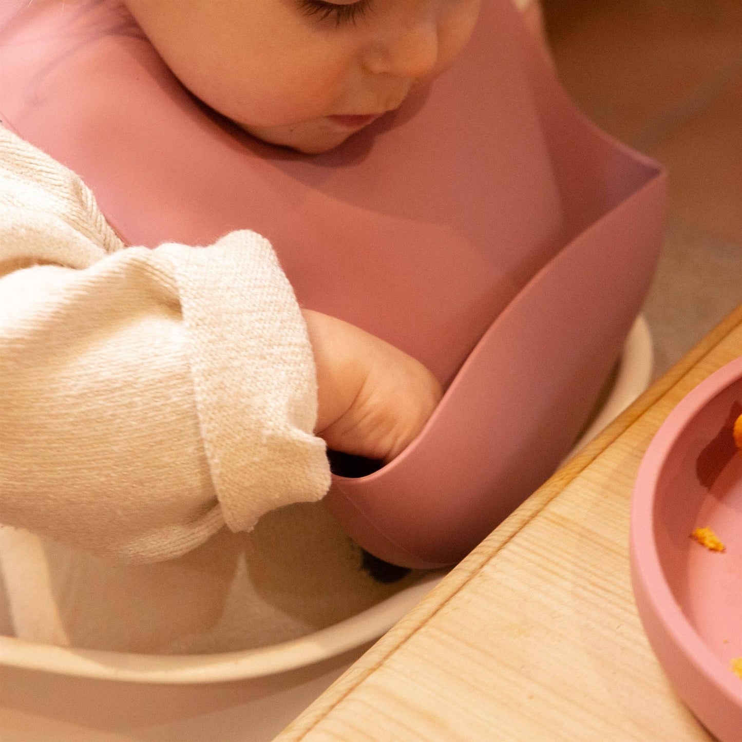 Baby Silicone Weaning Bib - By Tiny Dining