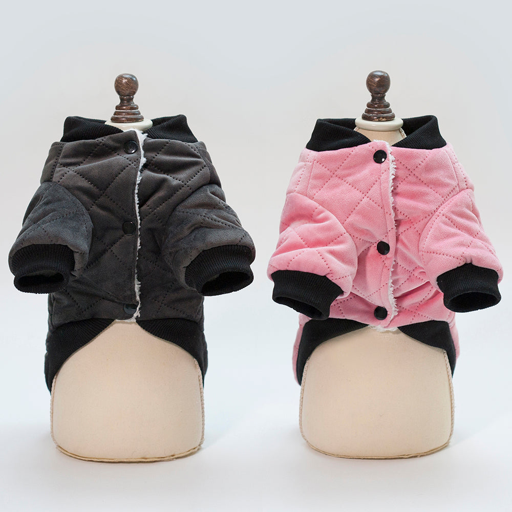 Autumn And Winter Casual Warm Plaid Jacket Small Dog