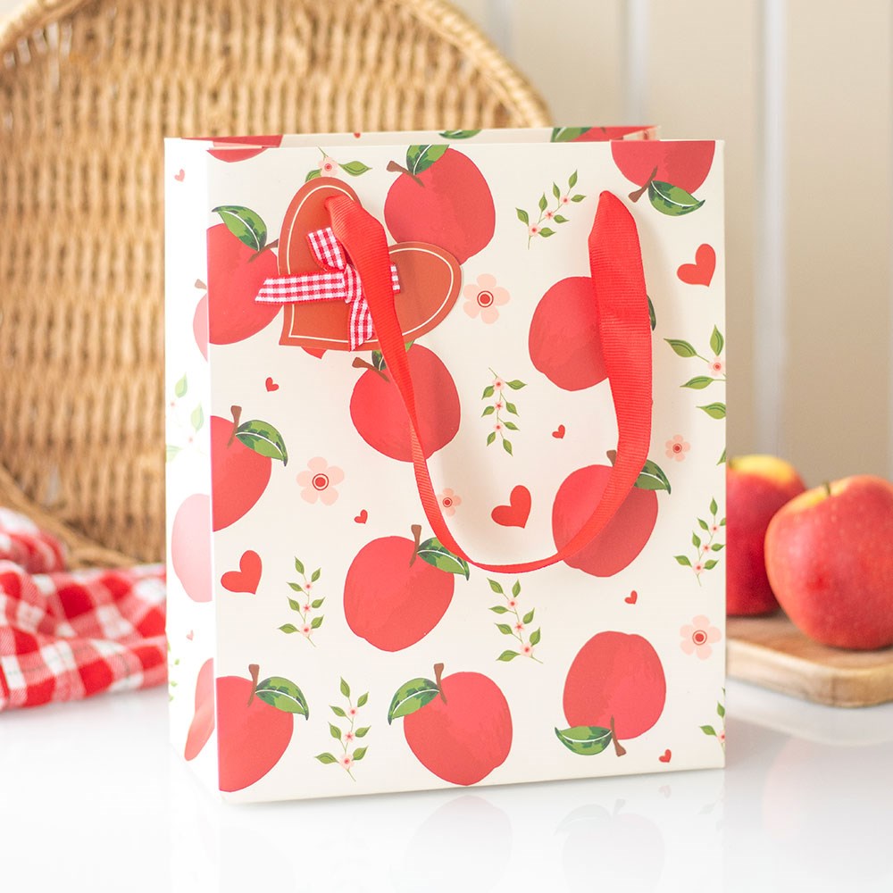 23CM MEDIUM APPLE PRINT GIFT BAG